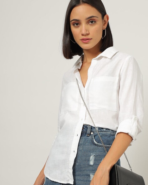 Button-Down Shirt with Patch Pocket