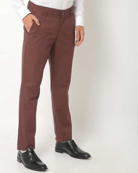 Buy Arrow Sport Brown Slim Fit Flat Front Trousers for Mens Online  Tata  CLiQ