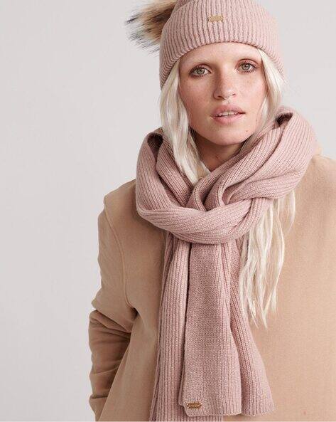 superdry hat and scarf set