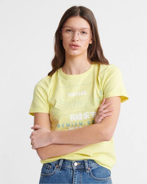 Buy Yellow Tshirts For Women By Superdry Online Ajio Com