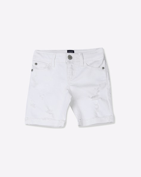 Gap white top denim shorts