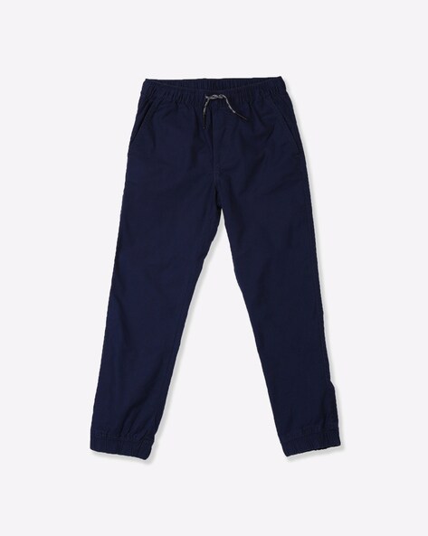 Mid-Rise Joggers with Elasticated Drawstring Waist