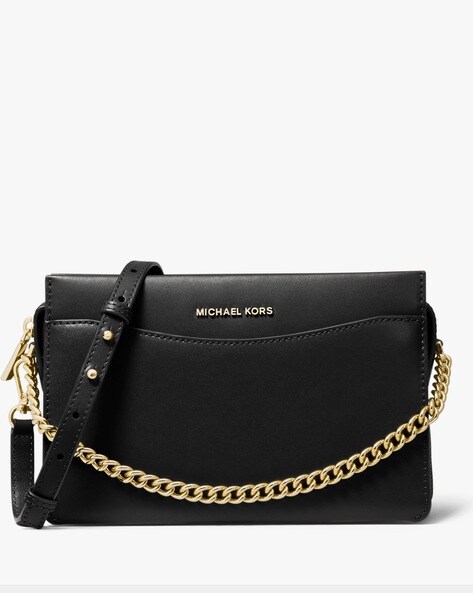 Buy Michael Kors Jet Set Medium Crossbody Bag | Black Color Women | AJIO  LUXE