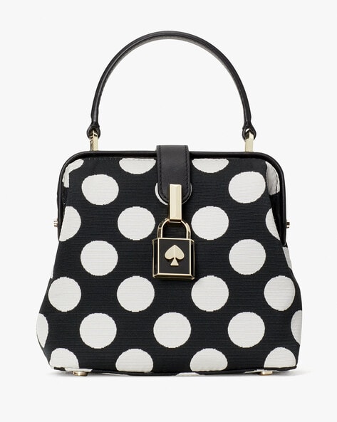 Buy KATE SPADE Polka-Dot Tote Bag with Detachable Strap | Black Color Women  | AJIO LUXE