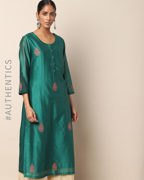 Buy Green Kurtis & Tunics for Women by Avyco Online | Ajio.com
