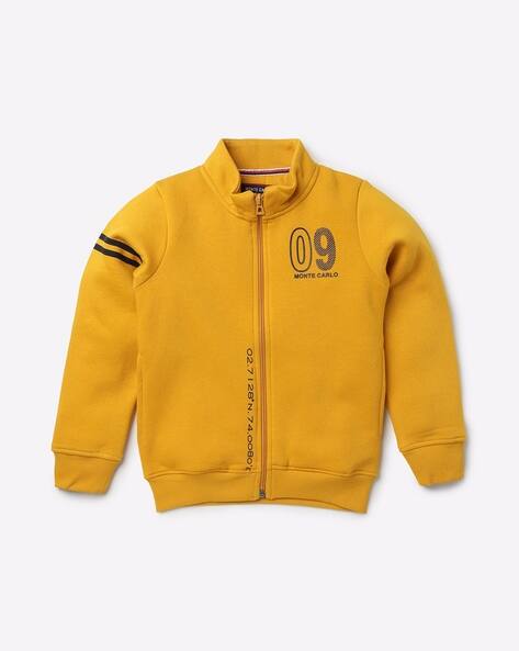 High-Neck Zip-Front Sweatshirt