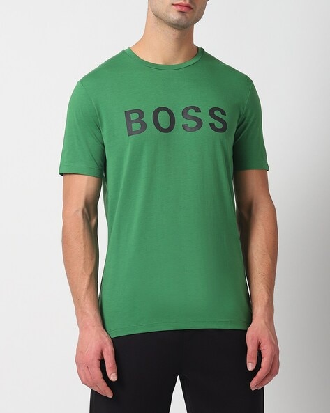 Begravelse med undtagelse af klamre sig Buy Green Tshirts for Men by BOSS Online | Ajio.com