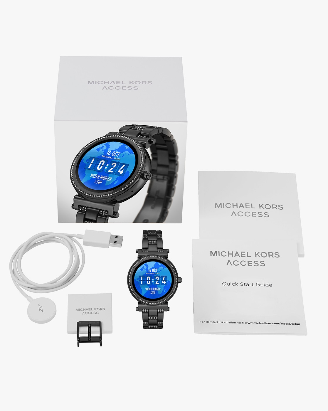 Buy Michael Kors MKT5035 Sofie Digital Stainless Steel Smartwatch | Black  Color Women | AJIO LUXE