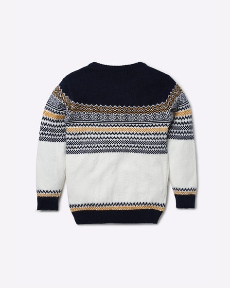 Buy White Navy Blue Sweaters Cardigans for Boys by MONTE CARLO KIDS Online Ajio