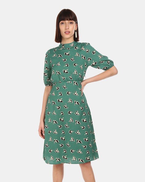 Buy MAMANATURE High- Waist Empire line Dress | Pre & Post Pregnancy |  Floral Print | Day & Night Comfort (Small, Floral) at Amazon.in