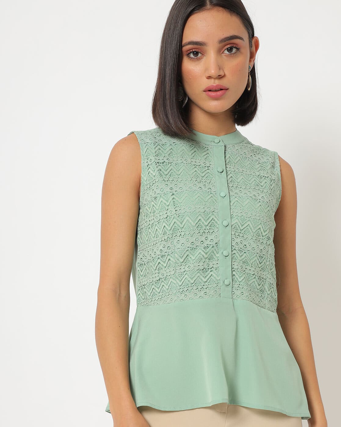 Buy Sage Green Tops for Women by Rare Online | Ajio.com