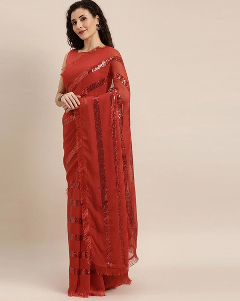 ajio party wear sarees