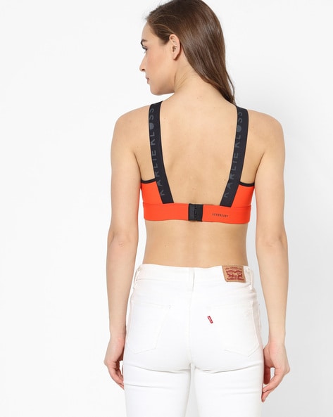 Sports Bra with Contrast Panel