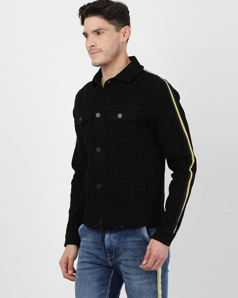 black jacket with jeans