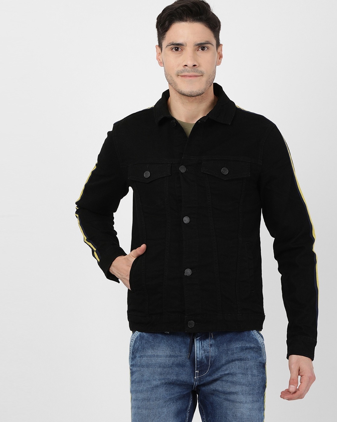 Can I wear dark denim jacket with black jeans  Quora