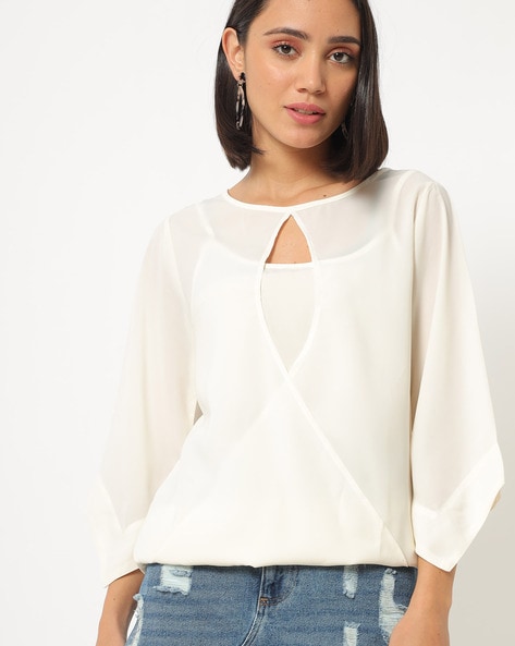 Buy White Tops for Women by Rare Online