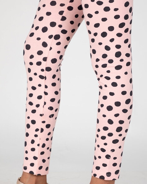 Polka Dot Tights, City Peach