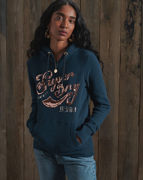 hospita Noord Amerika extract Buy Blue Sweatshirt & Hoodies for Women by SUPERDRY Online | Ajio.com