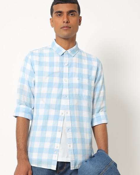 UNITED COLORS OF BENETTON Checked Shirt with Patch Pocket