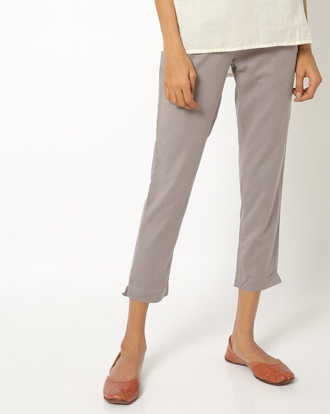 Ankle-Length Pants with Insert Pockets Price in India