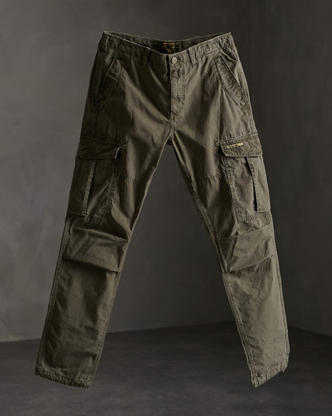 Buy Superdry Olive Green Slim Fit Cargo Trousers - Trousers for Men 1278075  | Myntra