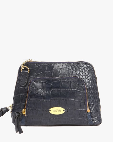 HIDESIGN Croc-Embossed Sling Bag