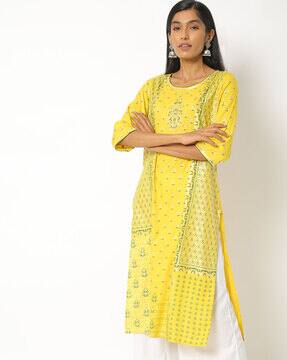 yellow rehnuma kurta