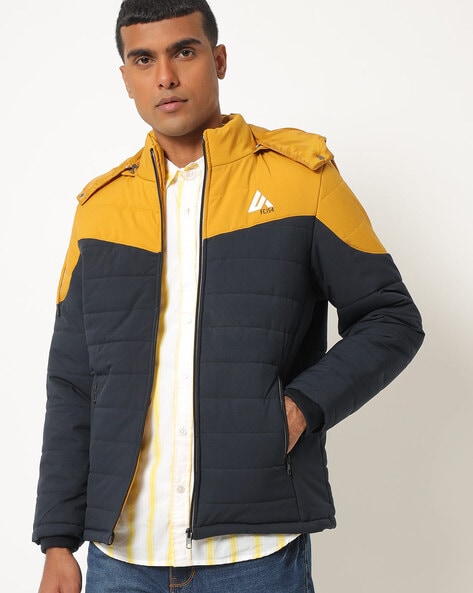 zip front puffer jacket