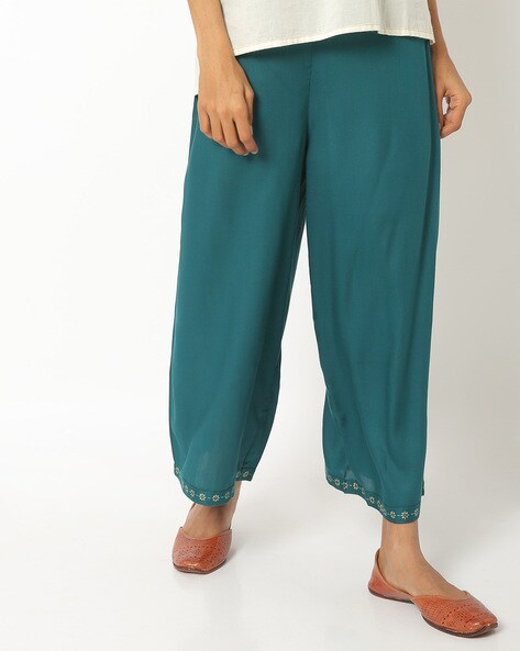 Palazzos with Semi-Elasticated Waistband Price in India