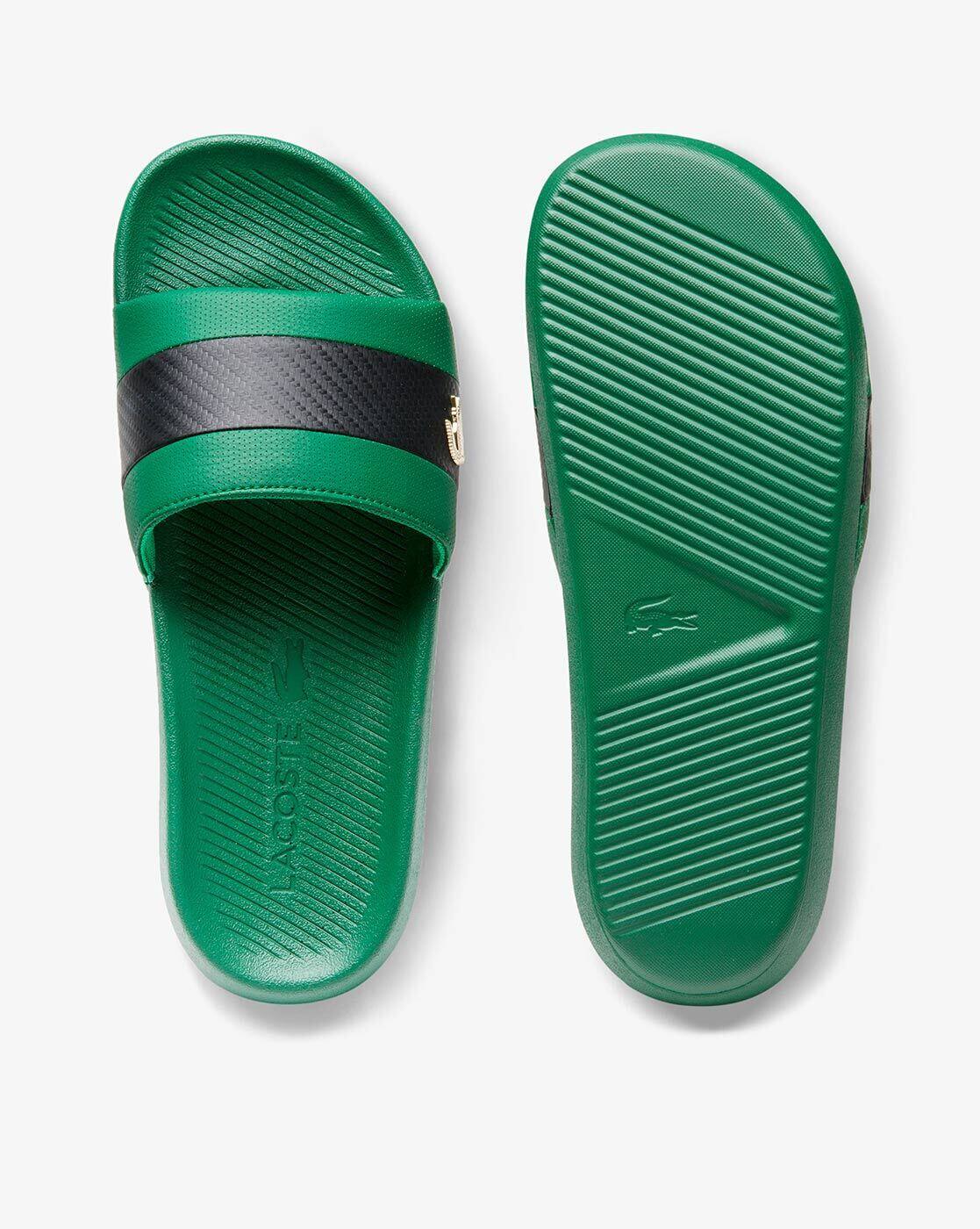 green lacoste sliders