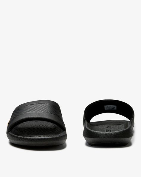 Lacoste sandals online black