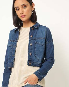 washed denim jacket womens