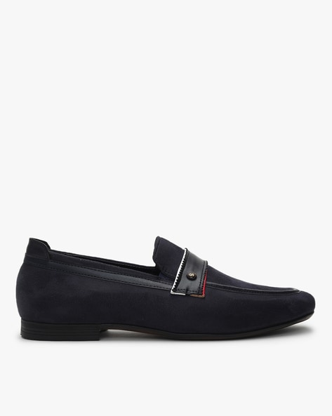 Penny Loafers with Contrast Panel