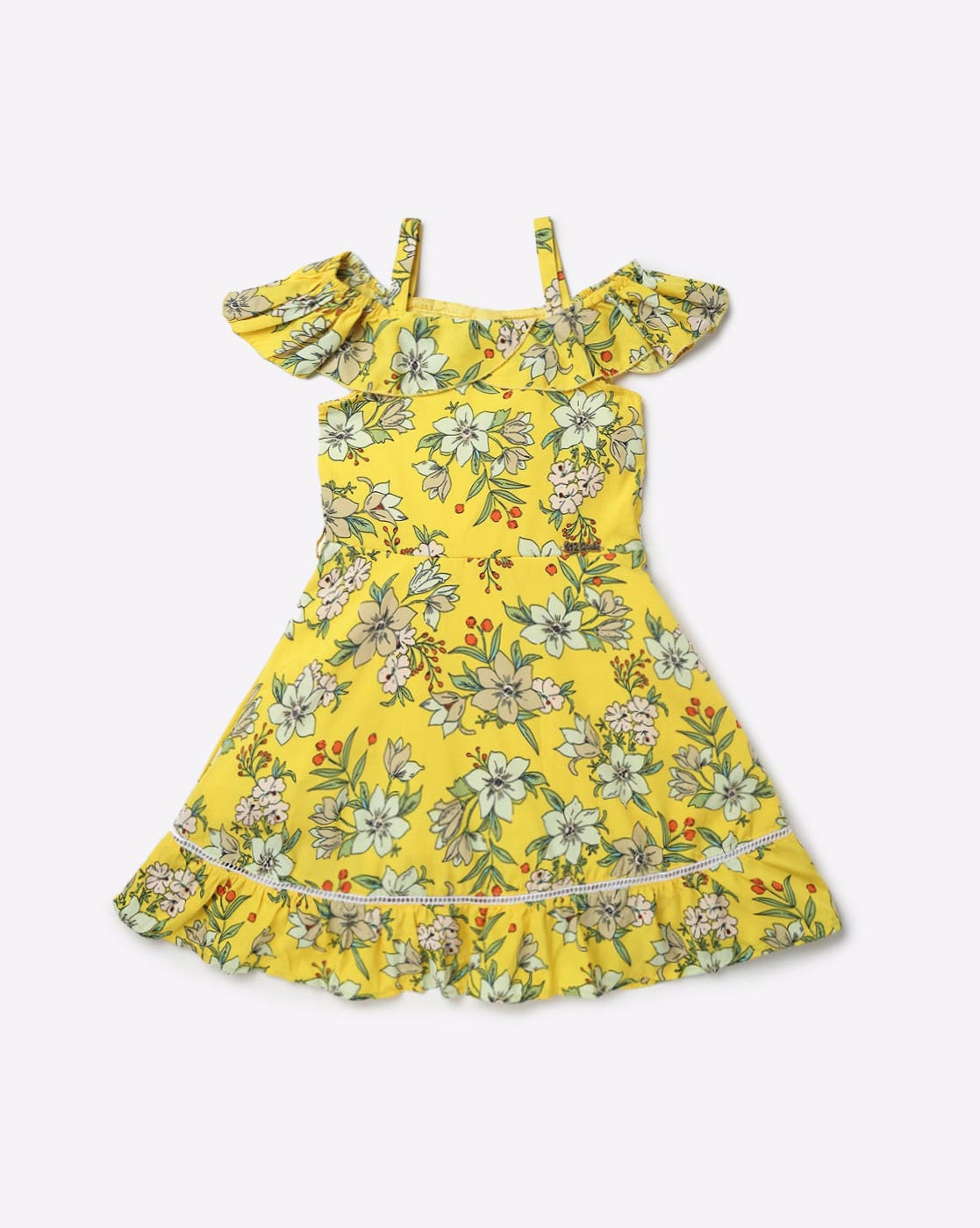 Hopscotch Girls Polyester Solid Party Dress in Yellow Color for Ages 2-3  Years (XIP-4124501) : Amazon.in: Fashion