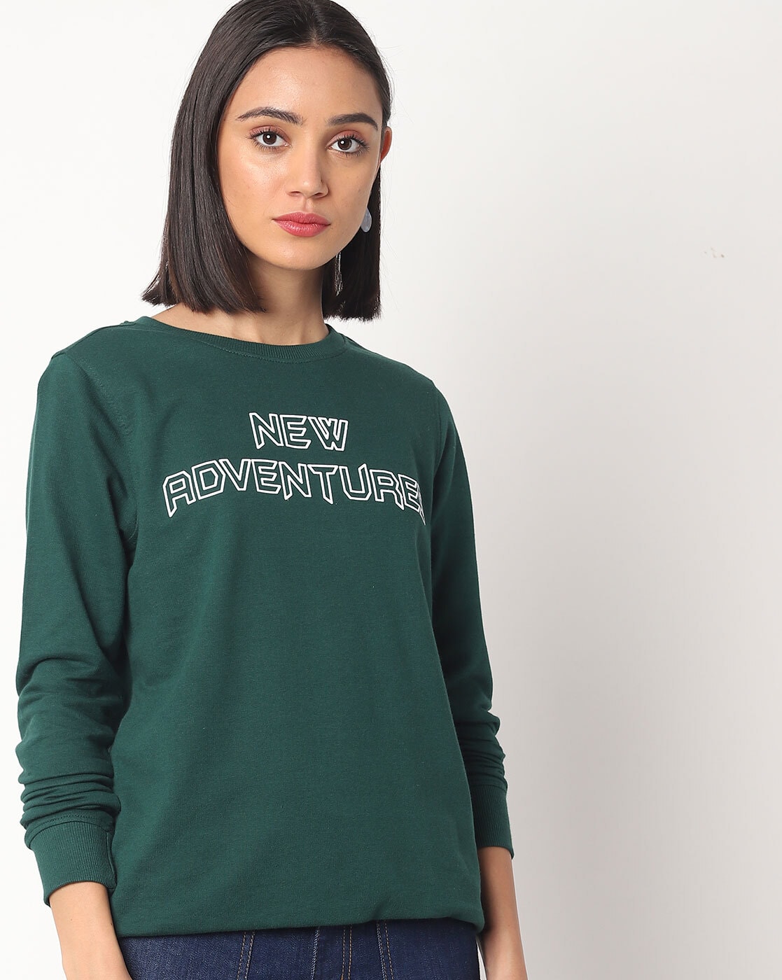 dark green sweatshirt