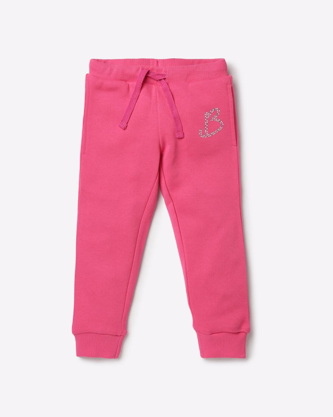 Buy Pink Track Pants for Girls by 