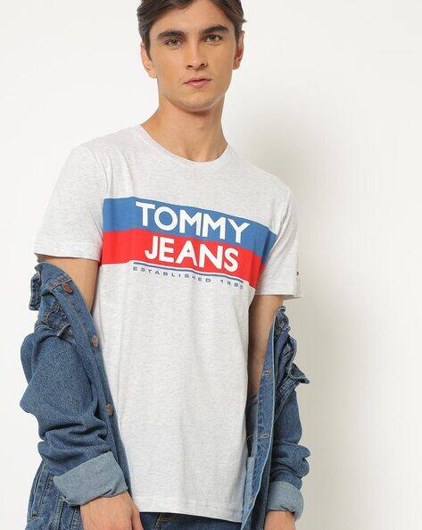 tommy jeans grey t shirt