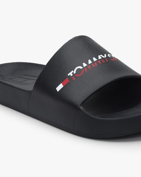 Tommy hilfiger sliders black hot sale