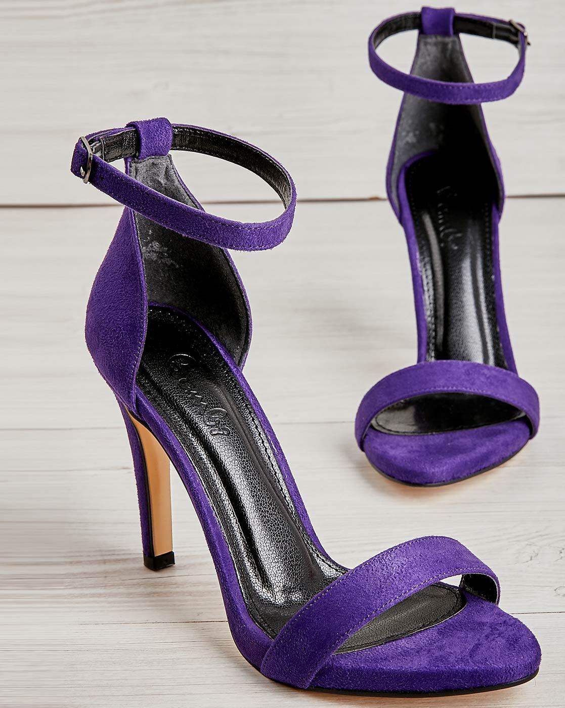 Dark purple strappy outlet heels