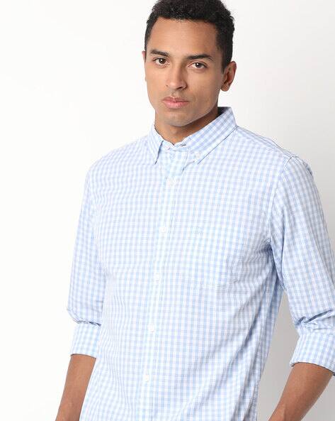UNITED COLORS OF BENETTON Checked Shirt with Button-Down Collar