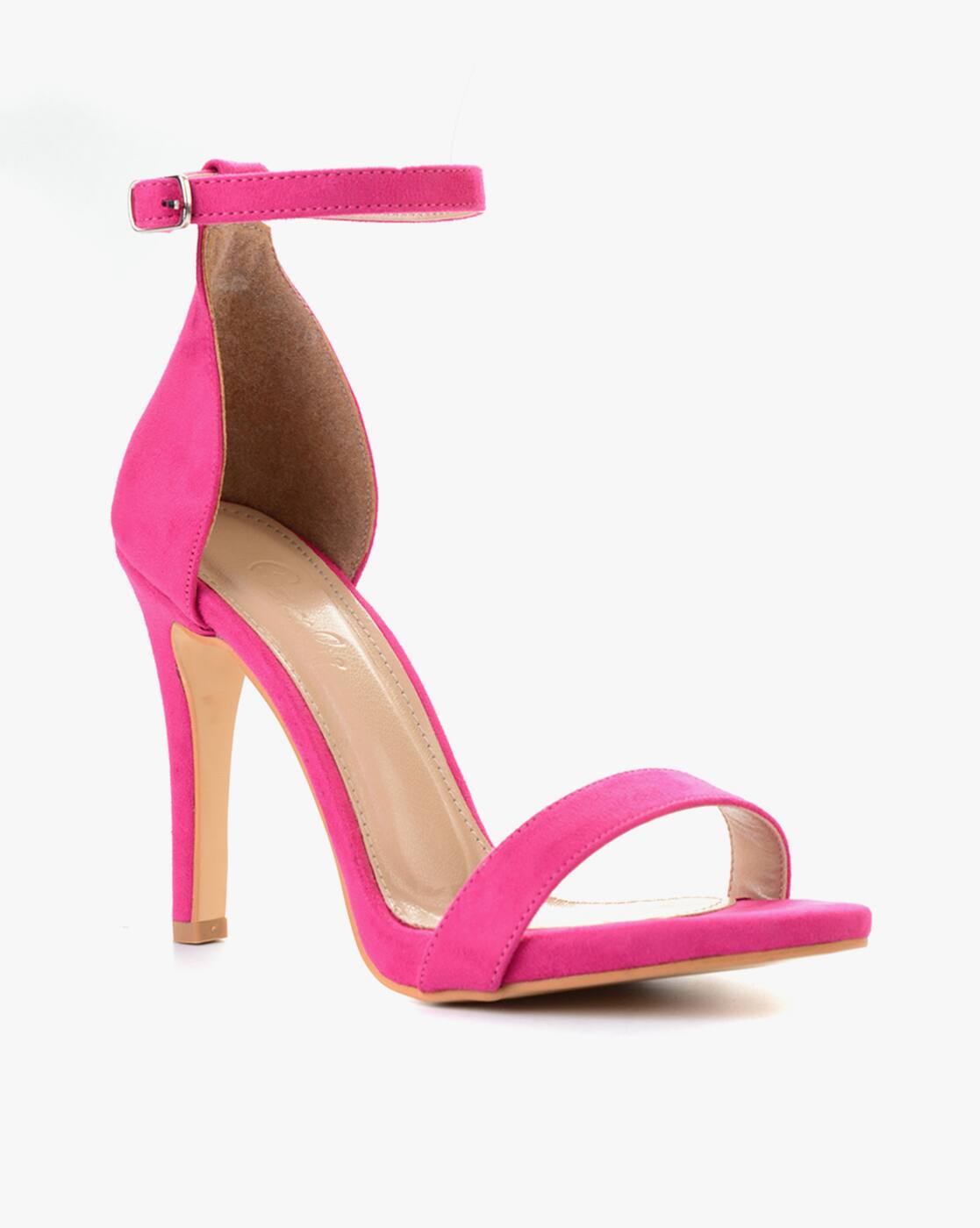 Buy Pink Heeled Sandals for Women by 
