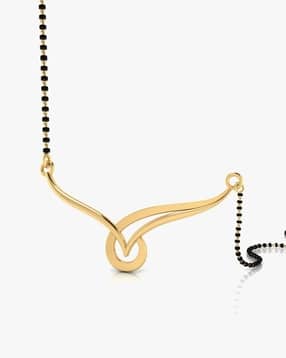 iski uski 18 KT (750) Yellow Gold Mangalsutra-picture-45