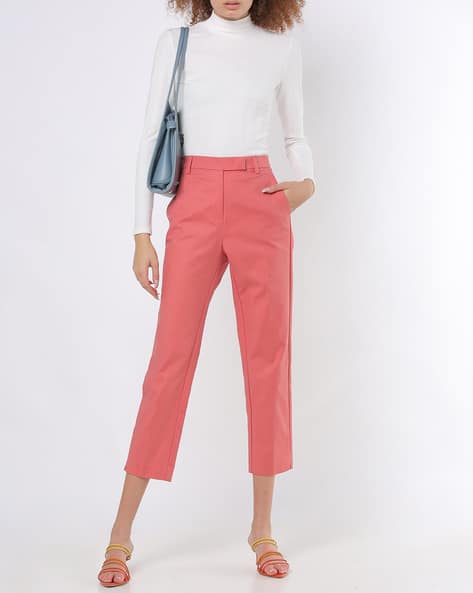 Buy Pink Trousers \u0026 Pants for Women by 