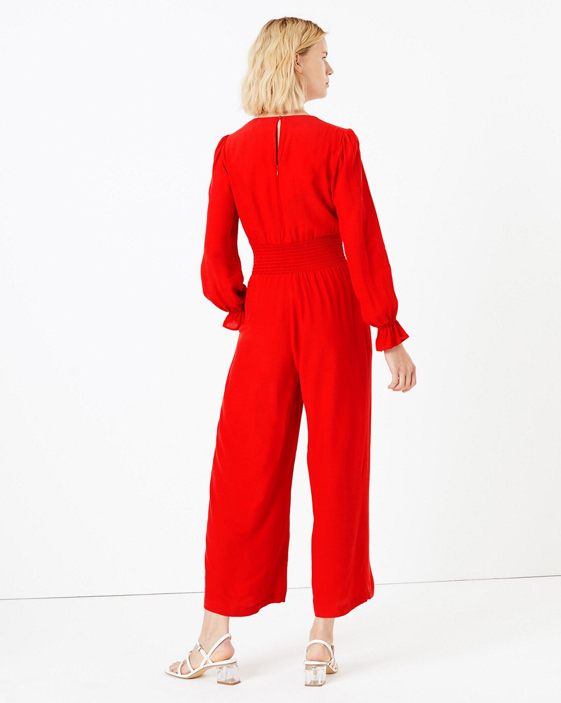 marks and spencer red jumpsuit