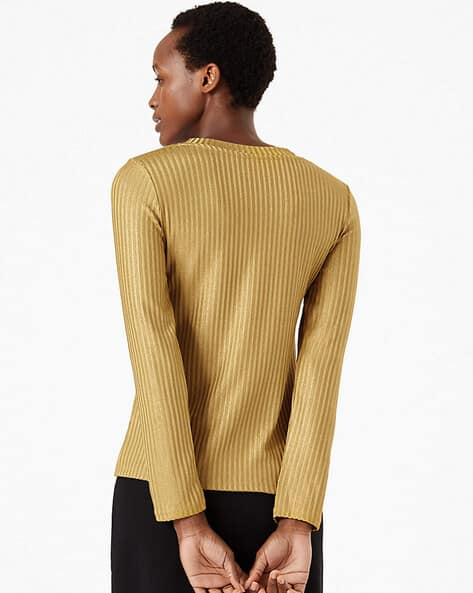 gold ribbed top