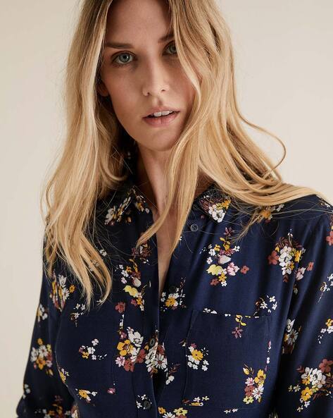 womens floral shirt dress