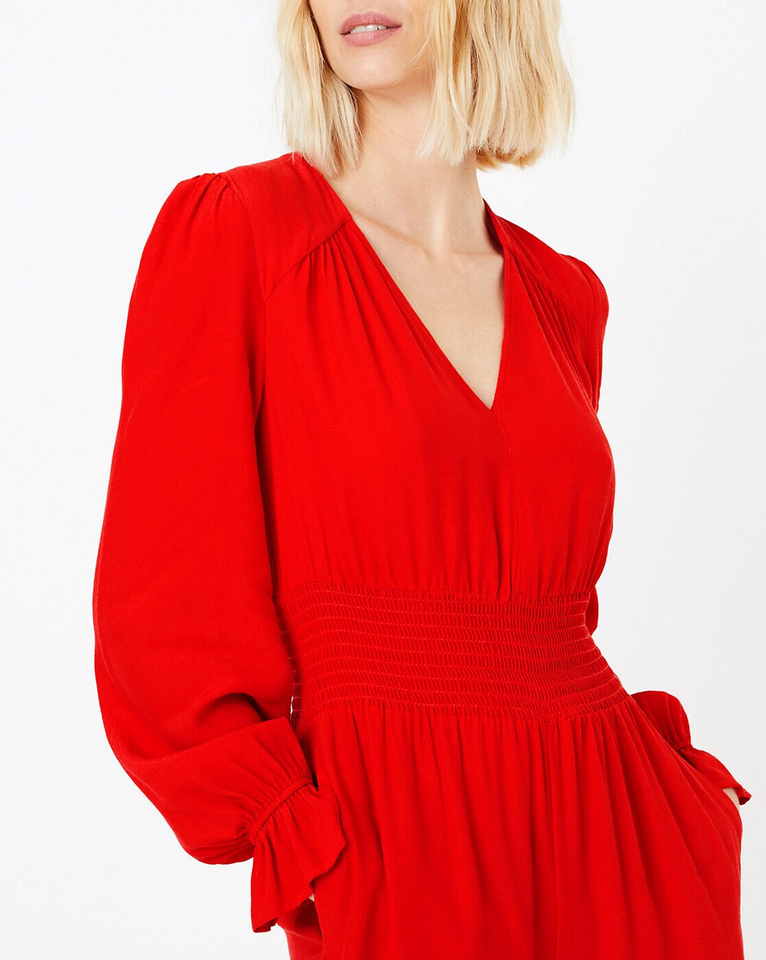 marks and spencer red jumpsuit