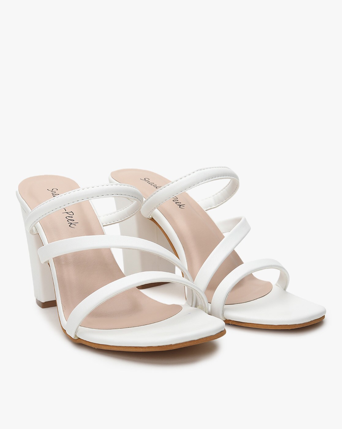 Buy Shoetopia Stylish Ankle Strap White Block Heeled Sandals For Women &  Girls Online in India - Shoetopia - Official Online Store Shoetopia