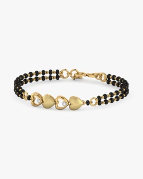 Gold moti sale bracelet