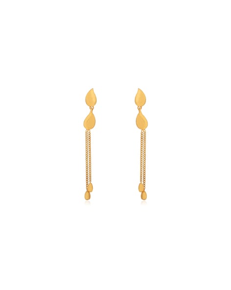 Signature Teardrop Earrings with Diamonds in 22k Gold, by Tagili For Sale  at 1stDibs | solid 22k pure gold elegant flower teardrop dangling earrings,  melinda maria soleil stacking ring, gold earrings 22k